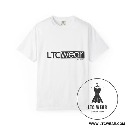 Minimal garment-dyed streetwear tee ltc wear - white / s - t-shirt