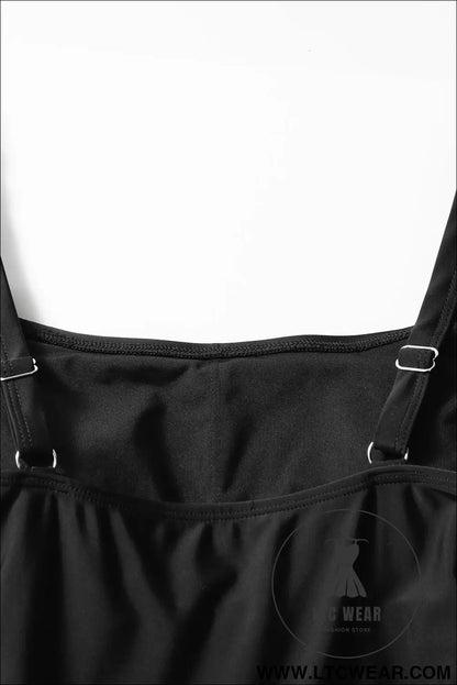 Mist Green Side Tied Adjustable Straps A Line One Piece Swim Dress - L.T.C Wear Online Fashion Store