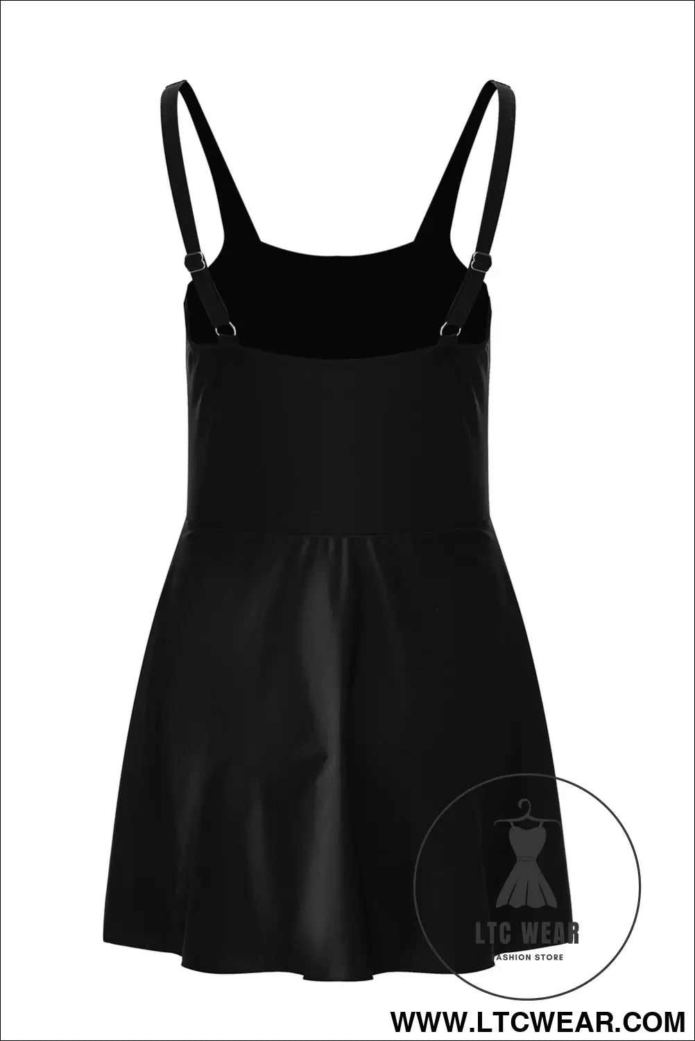 Mist Green Side Tied Adjustable Straps A Line One Piece Swim Dress - L.T.C Wear Online Fashion Store