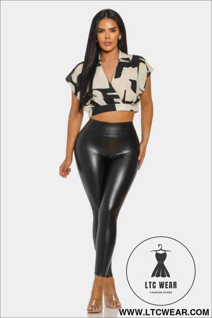 Modern Muse Abstract Crop Top - Trendy and Stylish Women's Apparel