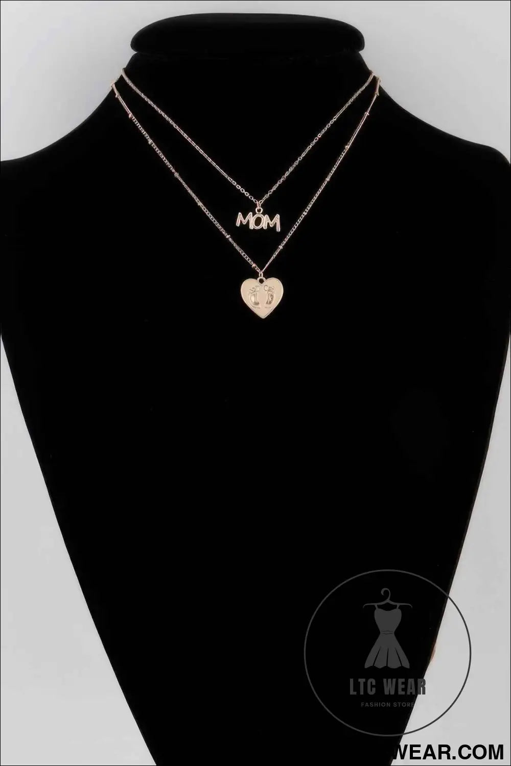 Mom Heart Pendant Necklace