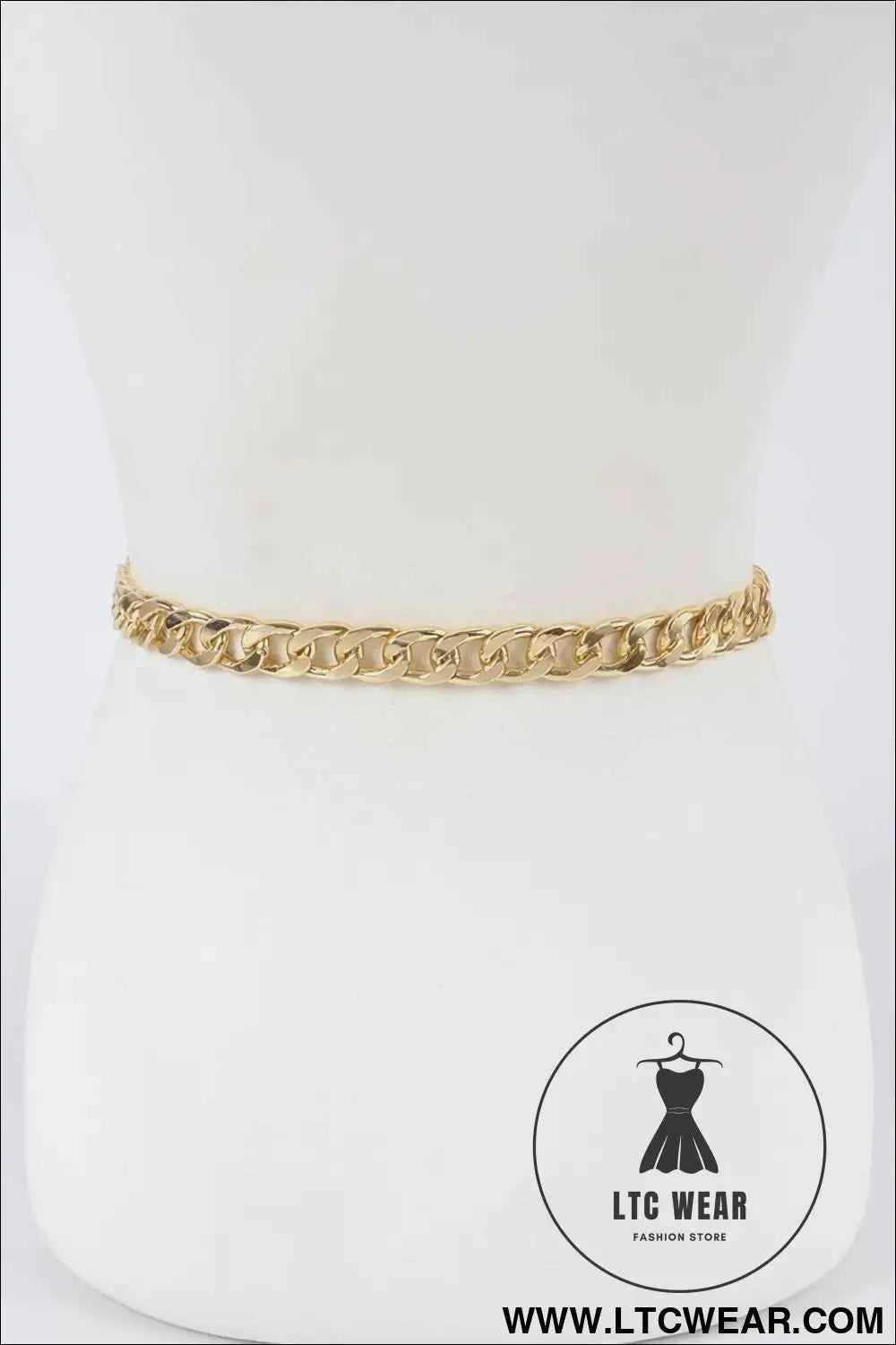 Monotone Plus Size Chain Belt - Stylish Monotone Plus Size Belt for Every Occasion