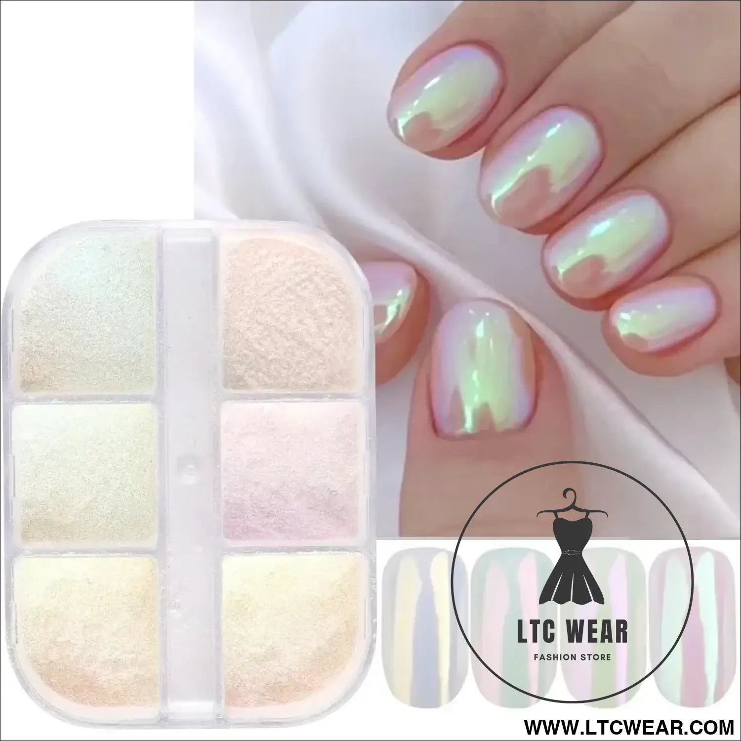 Moonlight Metallic Chrome Nail Powder for Stunning Effects - L.T.C Wear Online Fashion Store