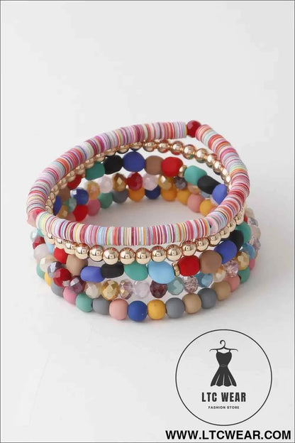 Multi Bead N Crystal Bracelet