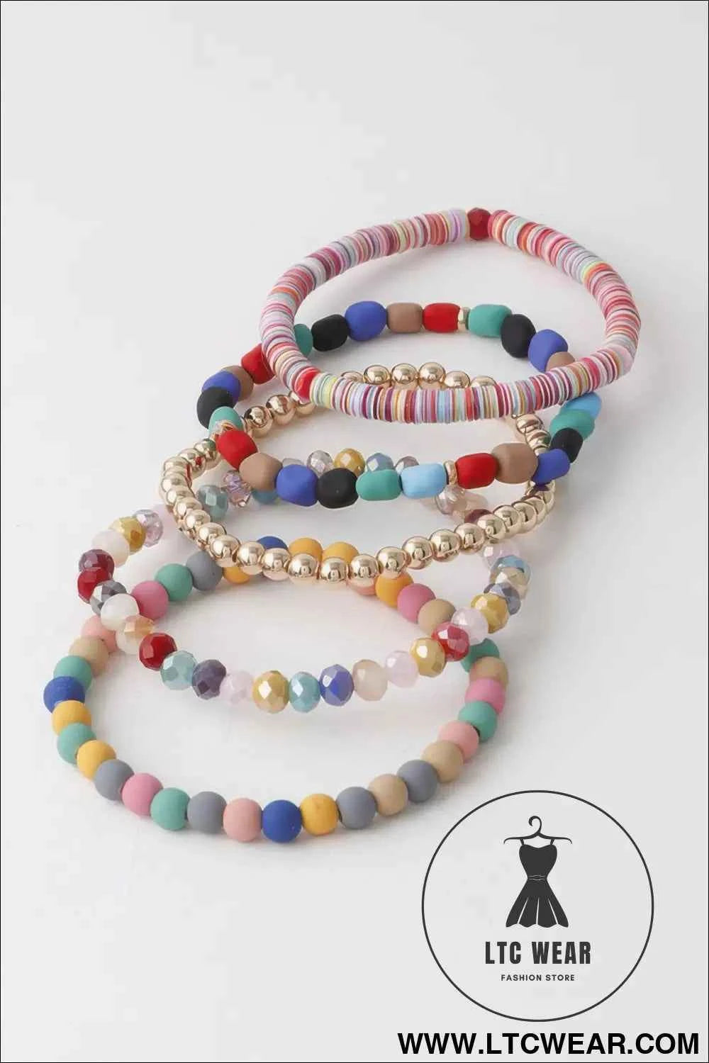 Multi Bead N Crystal Bracelet