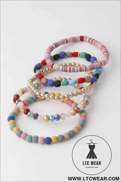 Multi Bead N Crystal Bracelet