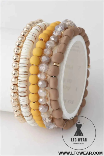 Multi Bead N Crystal Bracelet