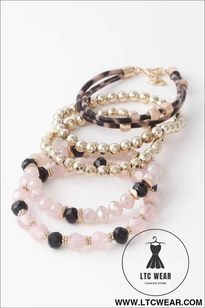 Multi Bead Crystal Bracelet - Stylish and Versatile Accessory
