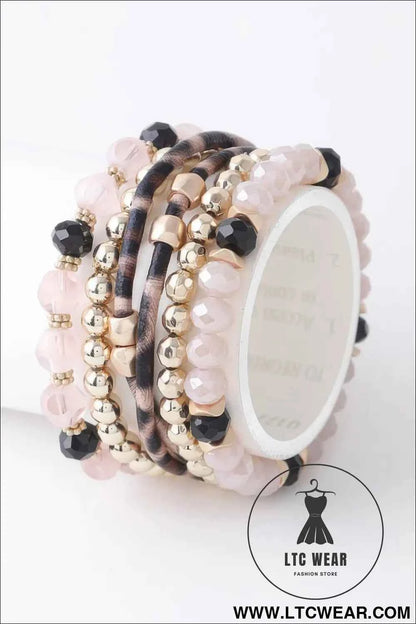 Multi Bead Crystal Bracelet - Stylish and Versatile Accessory