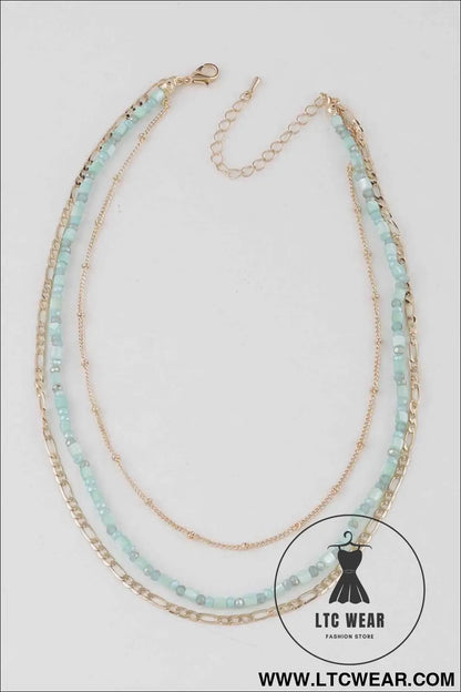 Multi Beaded Chain Necklace