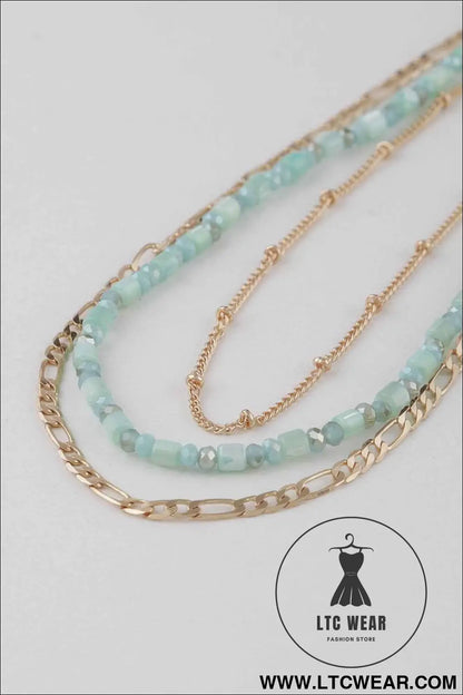 Multi Beaded Chain Necklace