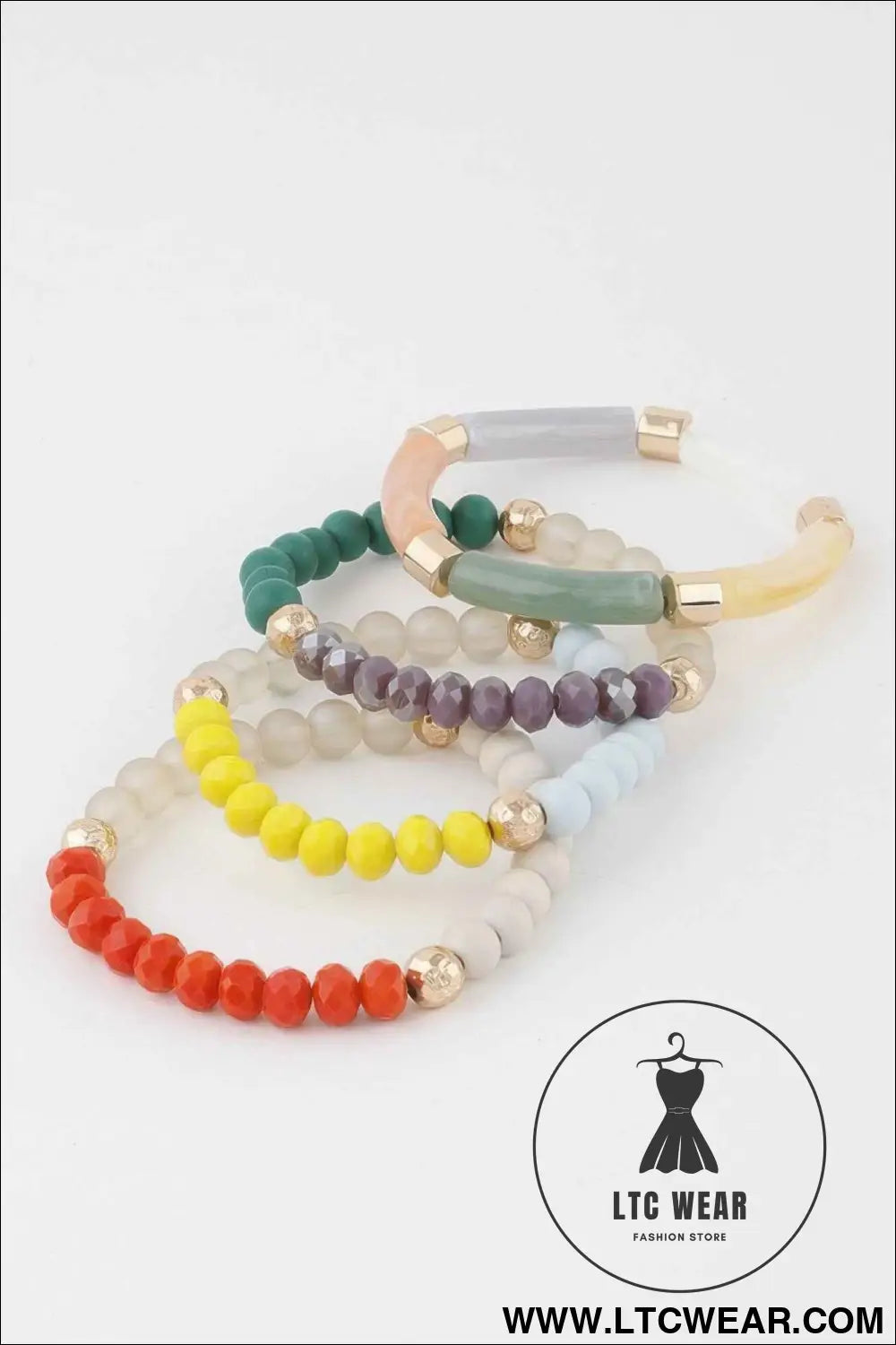Multi Beaded Tube Bracelet