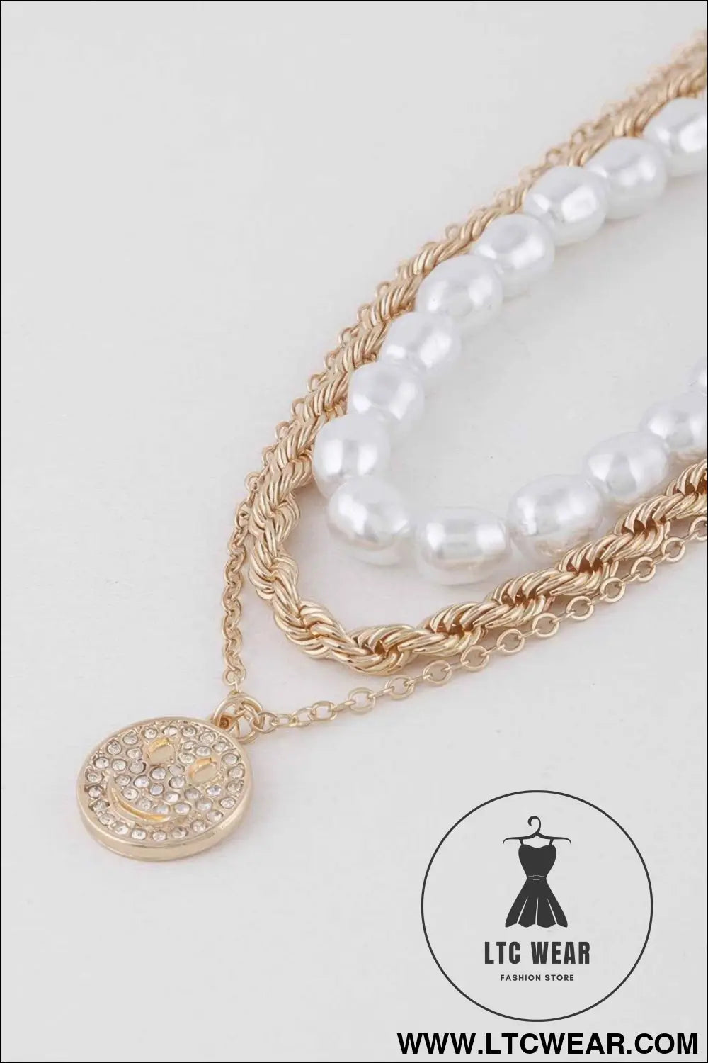 Multi Chain N Pearl Necklace
