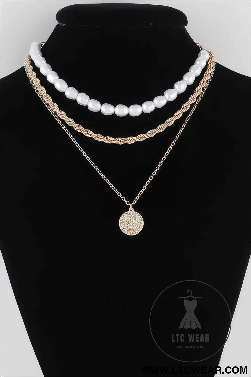 Multi Chain N Pearl Necklace