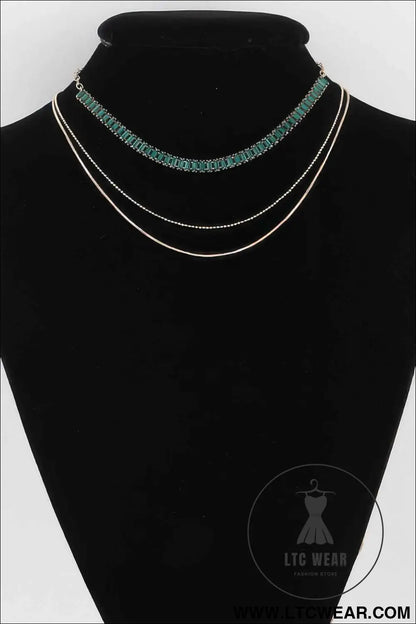 Multi Crystal Bead Necklace