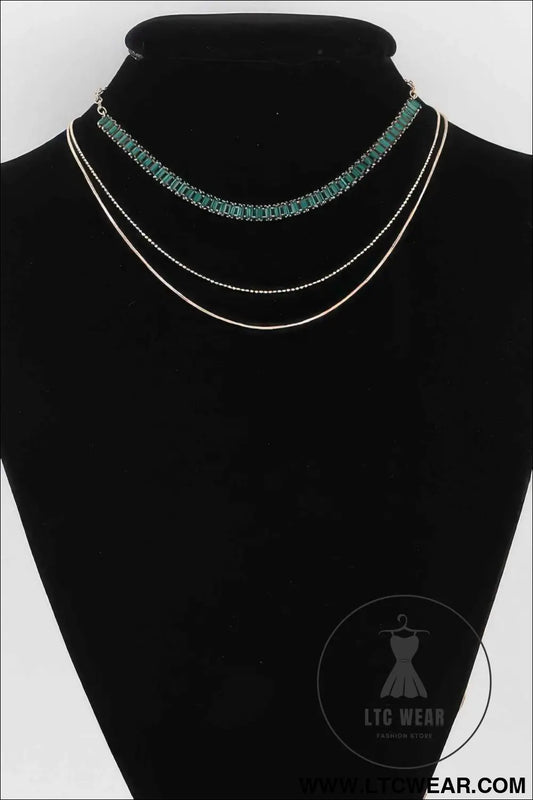 Multi Crystal Bead Necklace