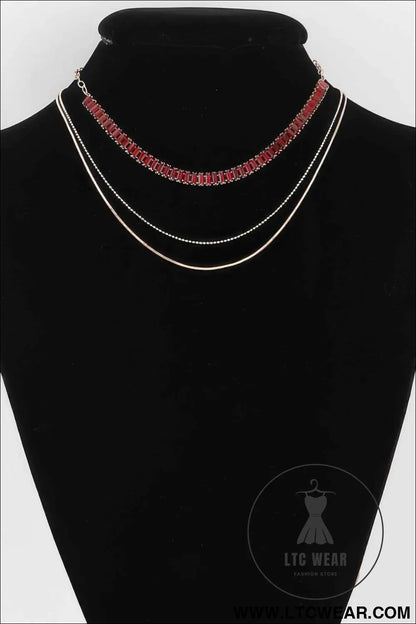 Multi Crystal Bead Necklace