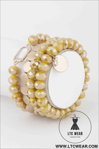 Multi Crystal Beaded Bracelet
