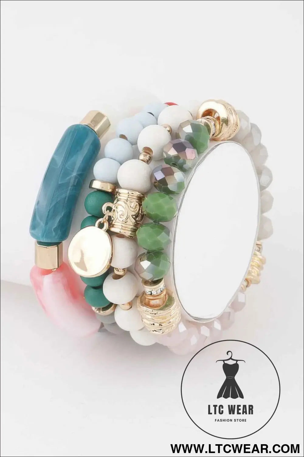 Multi Crystal Pendant Bracelet