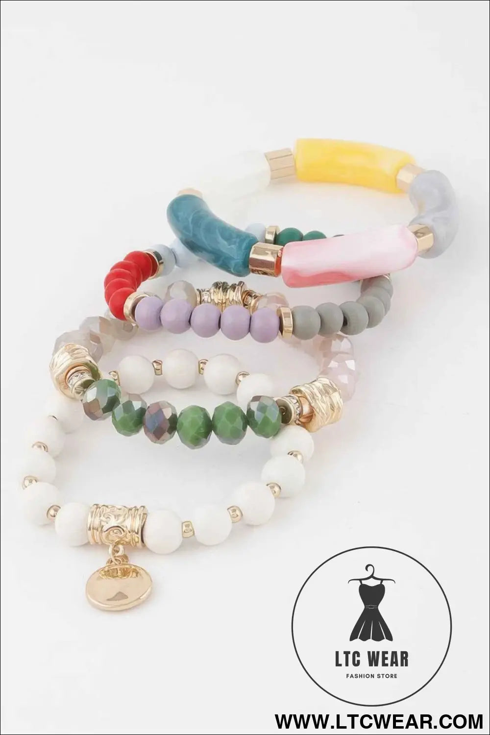 Multi Crystal Pendant Bracelet