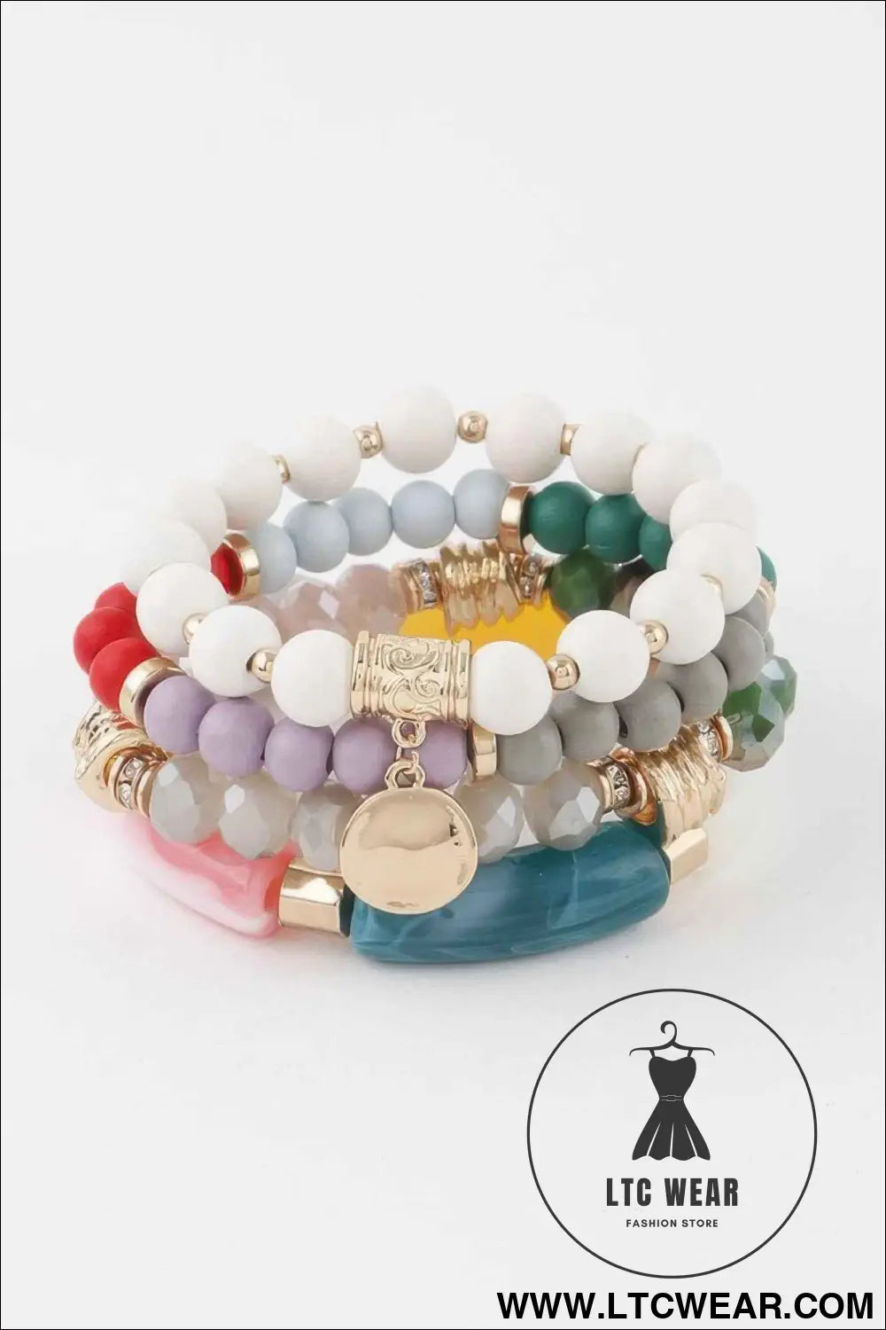 Multi Crystal Pendant Bracelet