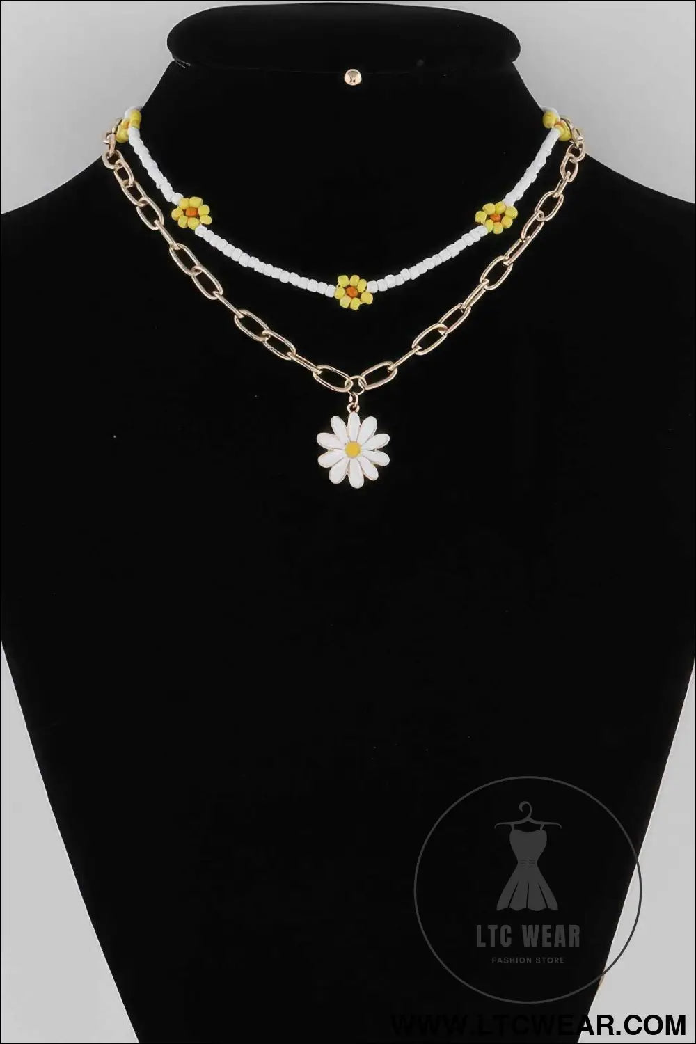 Multi Flower Charms Necklace