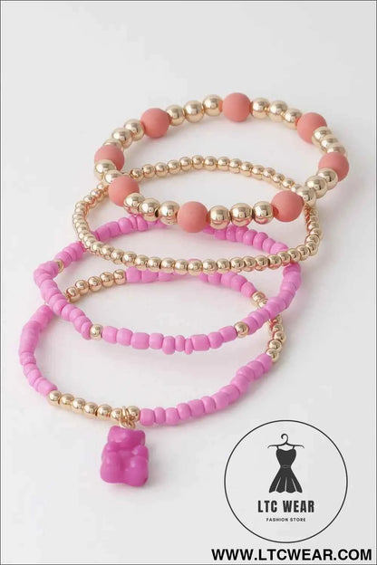 Multi Gummy Bear Charm Bracelet