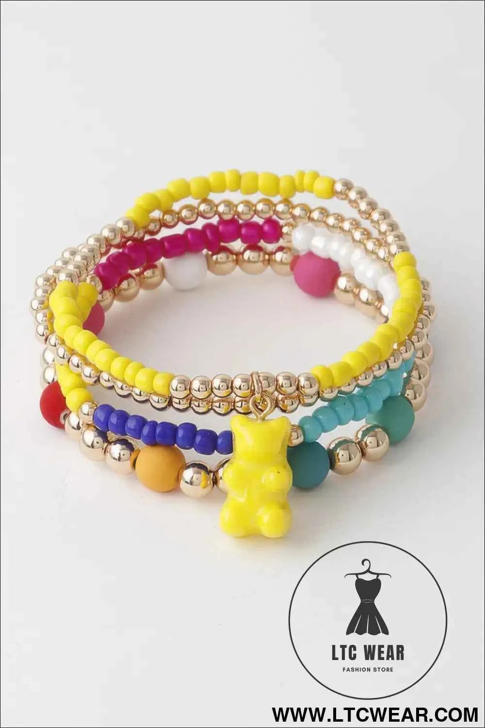Multi Gummy Bear Charm Bracelet