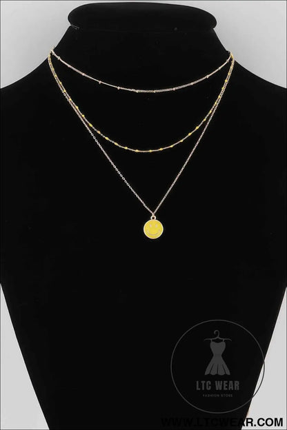 Multi Happy Face Necklace