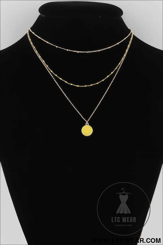 Multi Happy Face Necklace