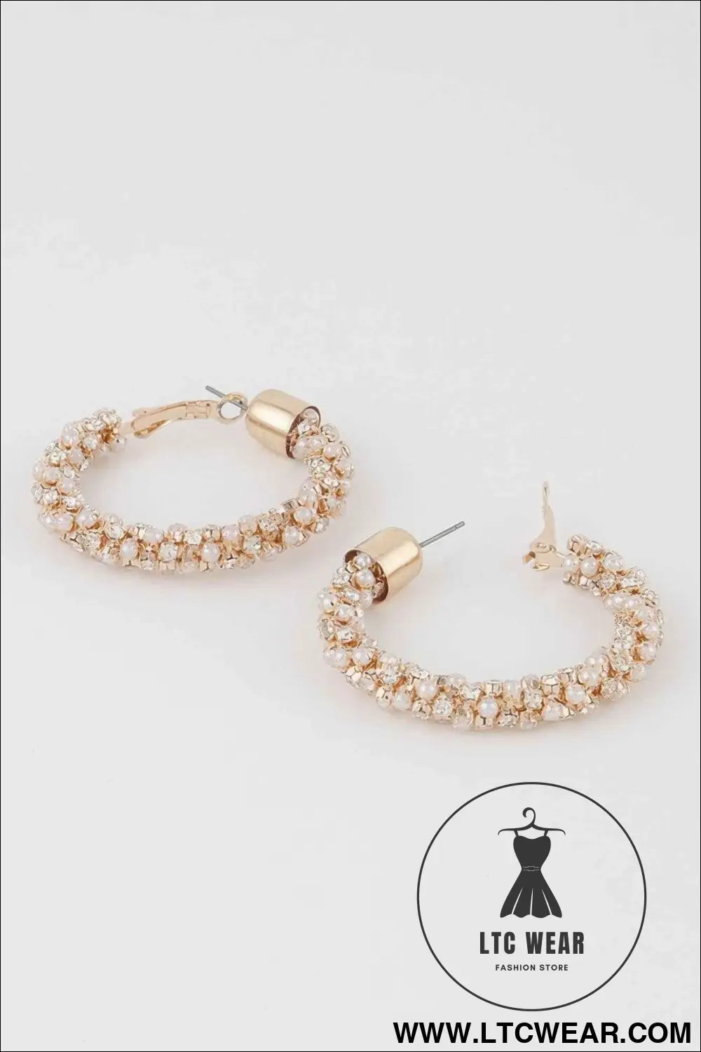 Multi Jeweled Hoop Earrings
