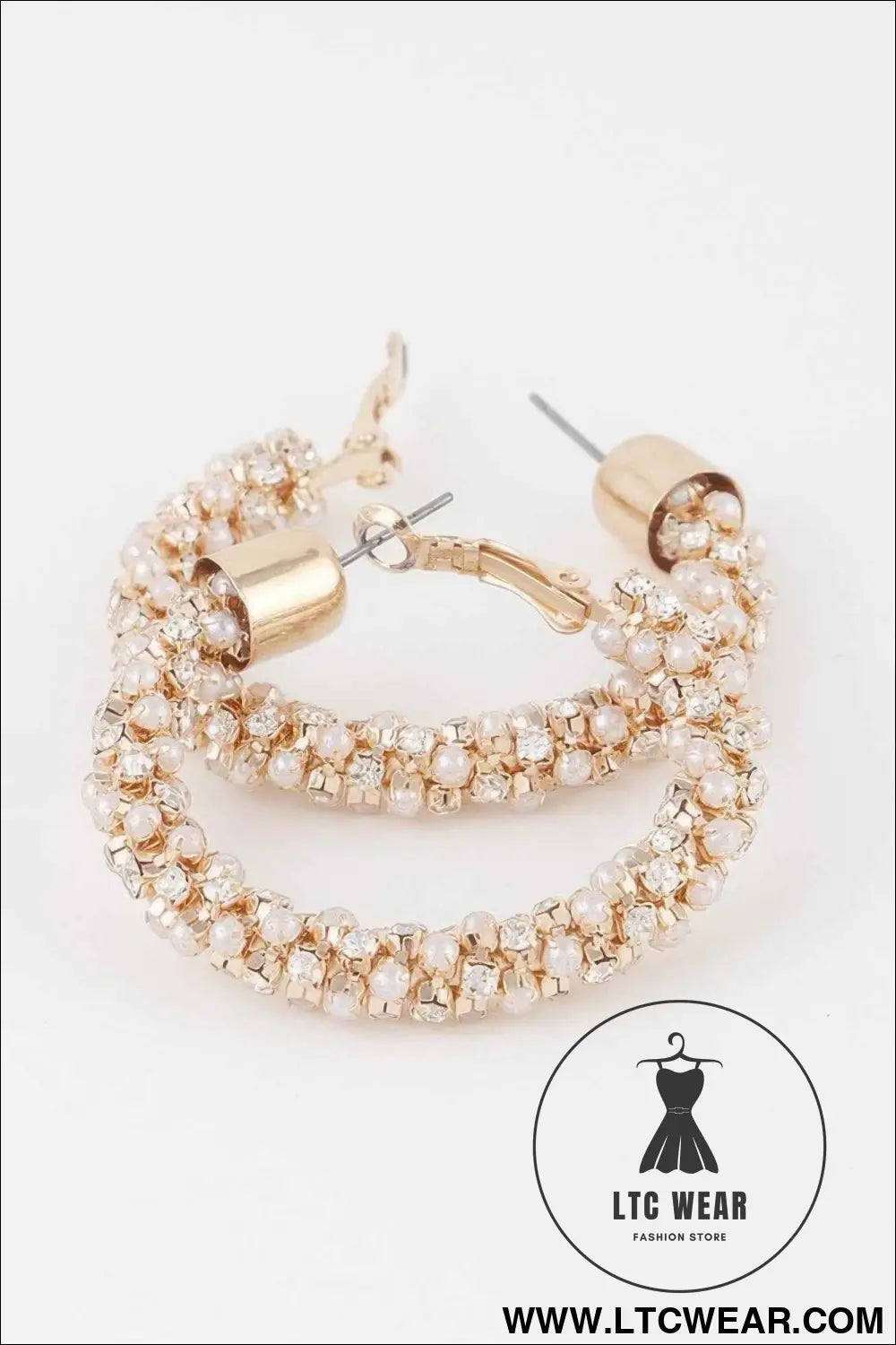Multi Jeweled Hoop Earrings