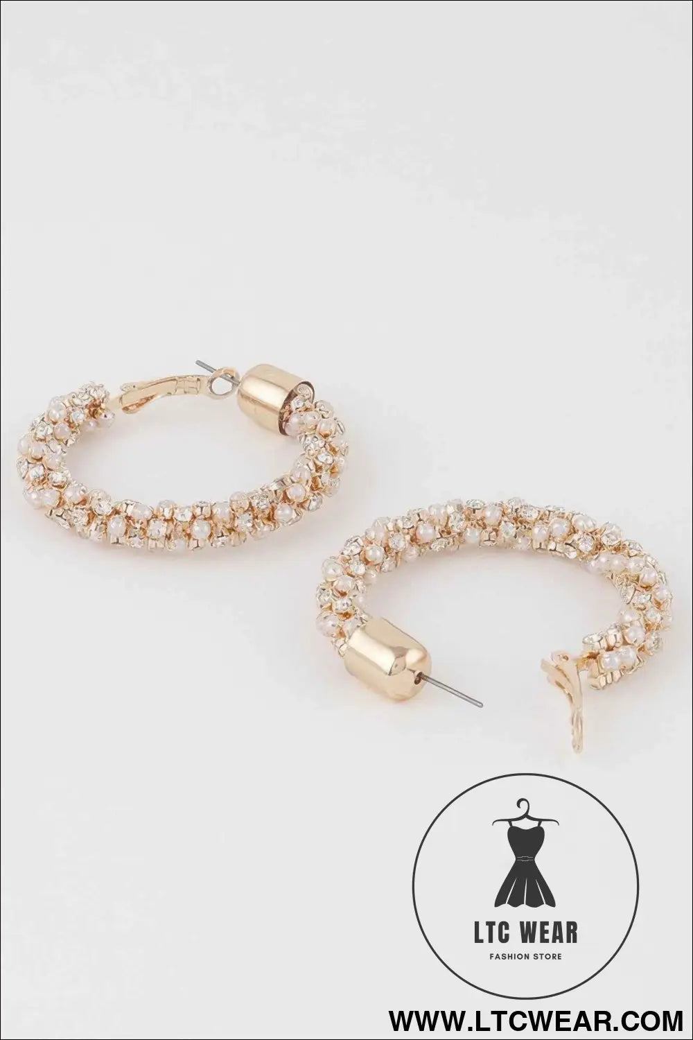 Multi Jeweled Hoop Earrings
