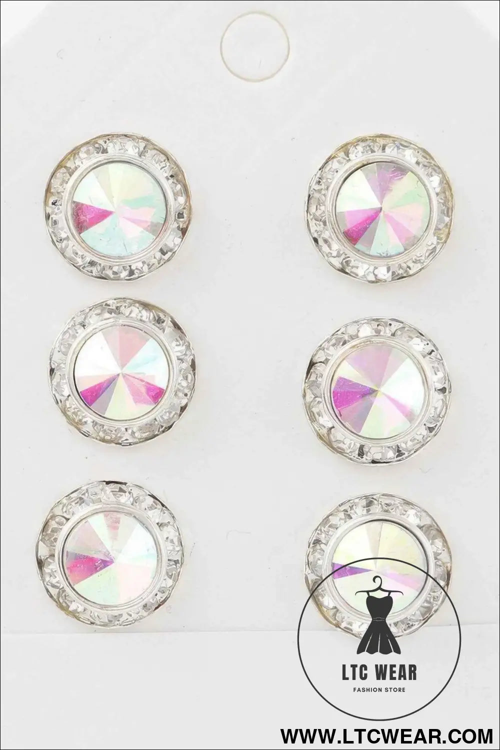 Multi Jeweled Stud Earrings Set
