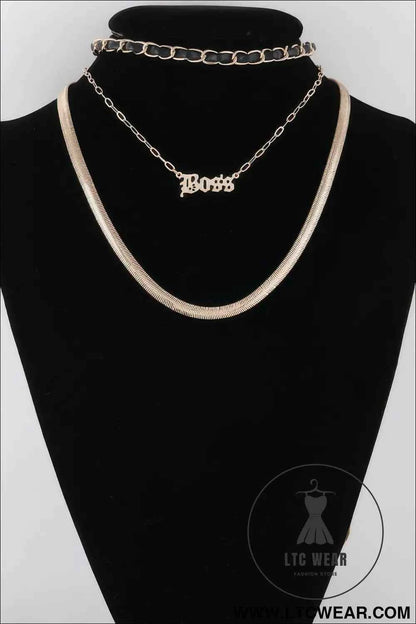 Multi Layered Boss Statement Necklace