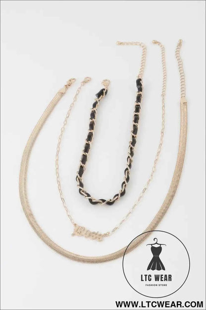 Multi Layered Boss Statement Necklace