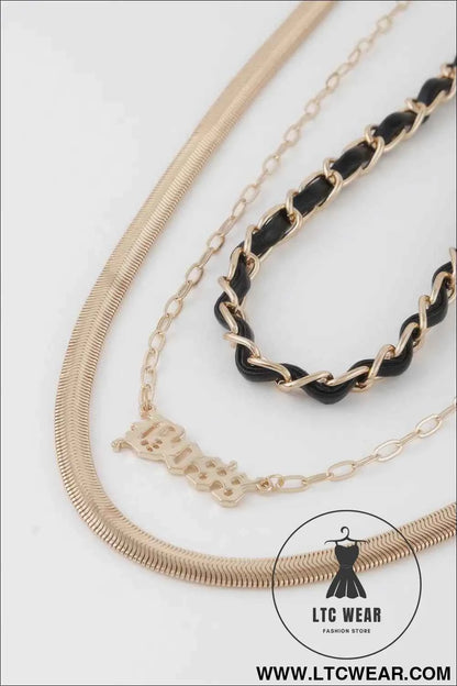 Multi Layered Boss Statement Necklace
