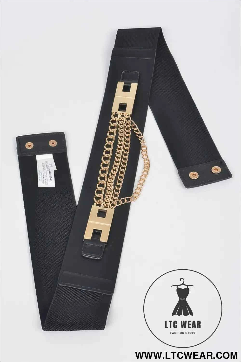 Multi Layered Chain Plus Size Elastic Belt for Ultimate Comfort and Style