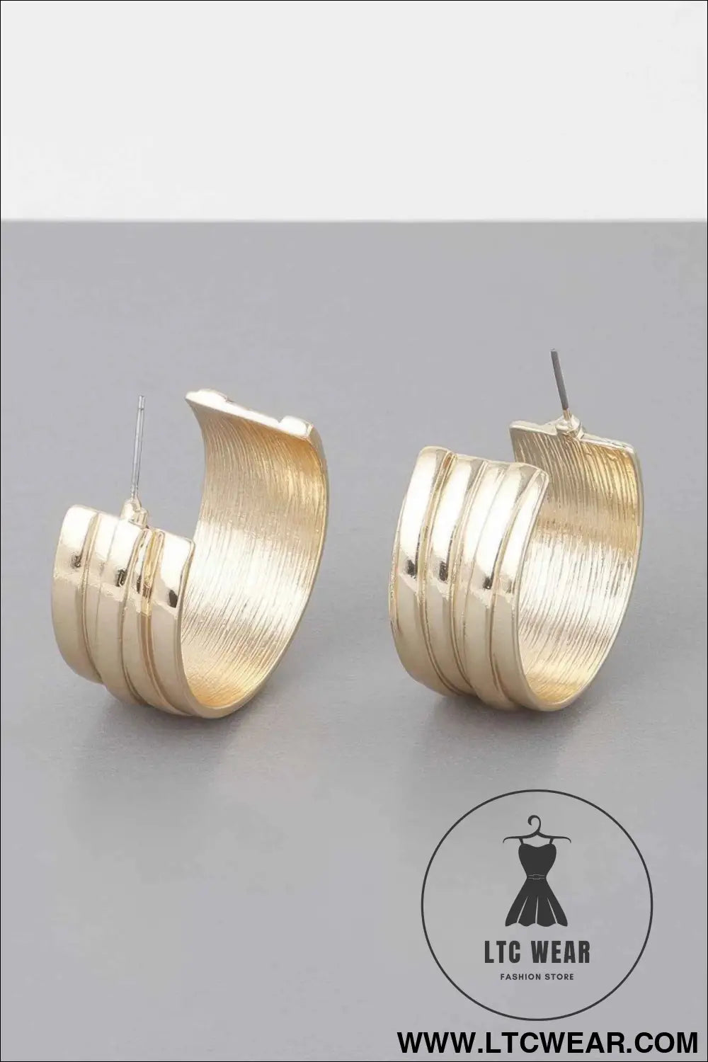 Multi Lined Hoop Earrings