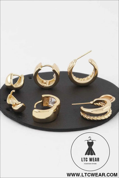 Multi Luxury Hoop Earrings Set
