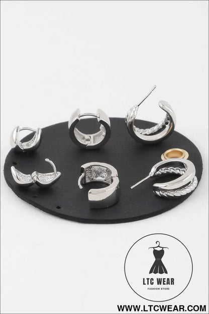 Multi Luxury Hoop Earrings Set