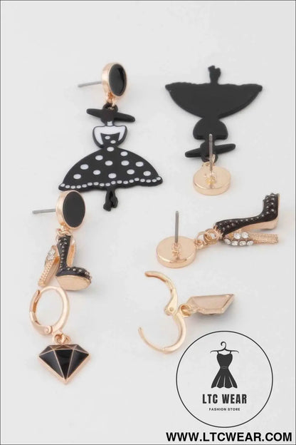 Multi Luxury Lady Earrings Set