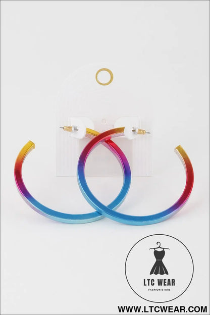 Multi Modern Hoop Earrings