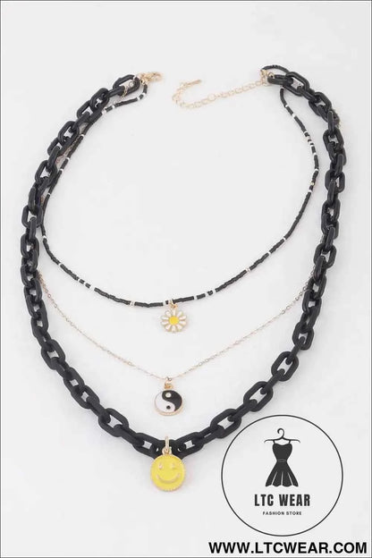 Multi Pendant Chain Necklace