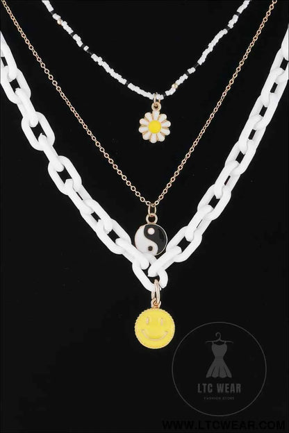 Multi Pendant Chain Necklace