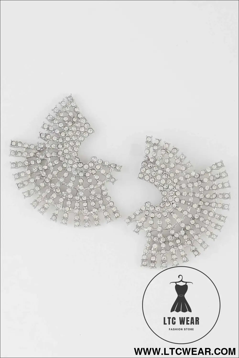 Multi Rhinestone Disk Earrings