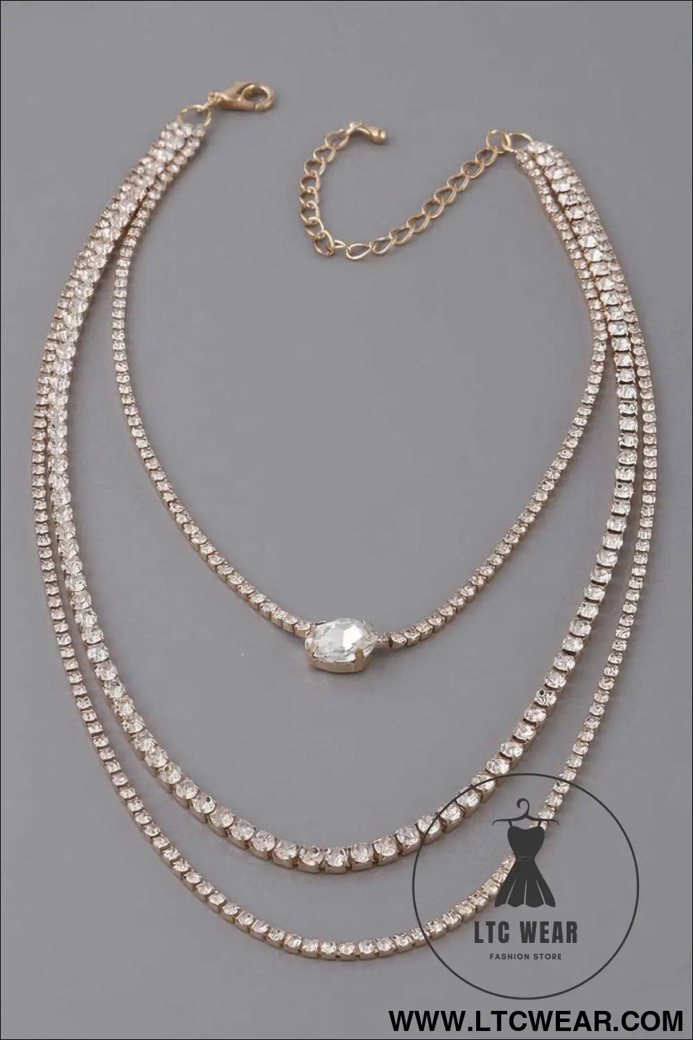 Multi Rhinestone Necklace