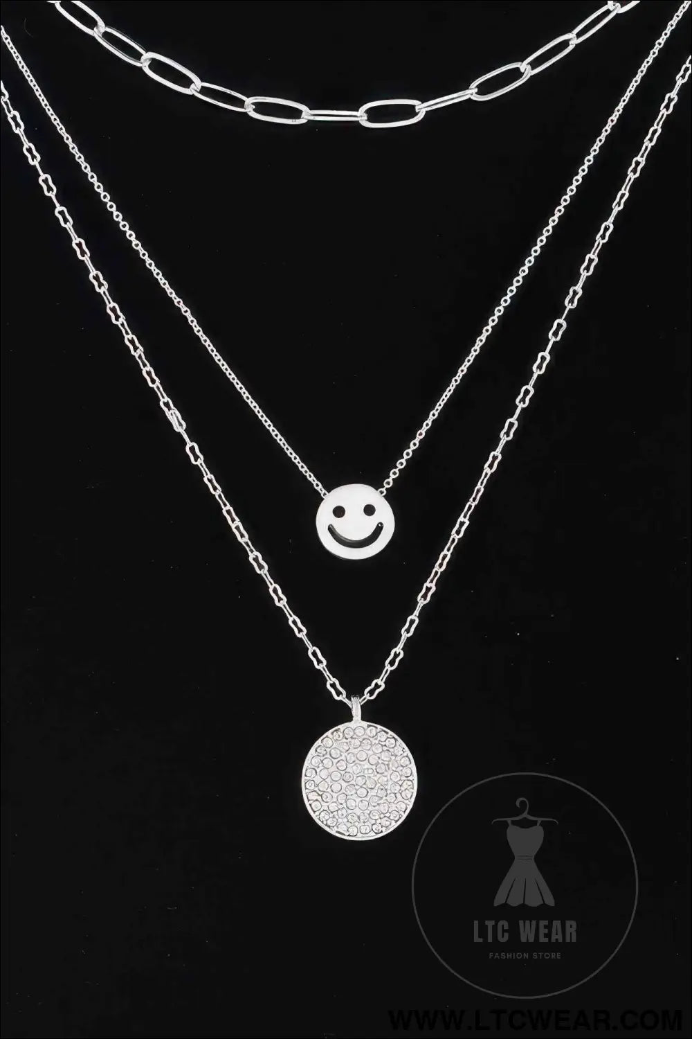 Multi Smiley Face Necklace