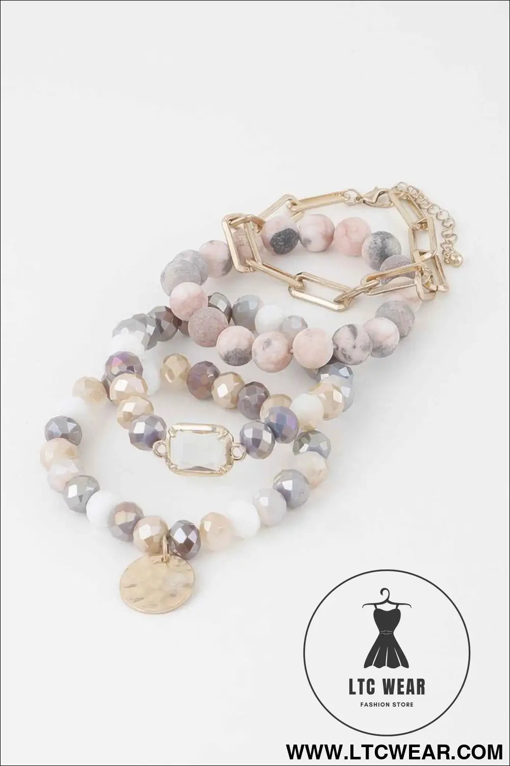 Multi Stone Crystal Beaded Bracelet