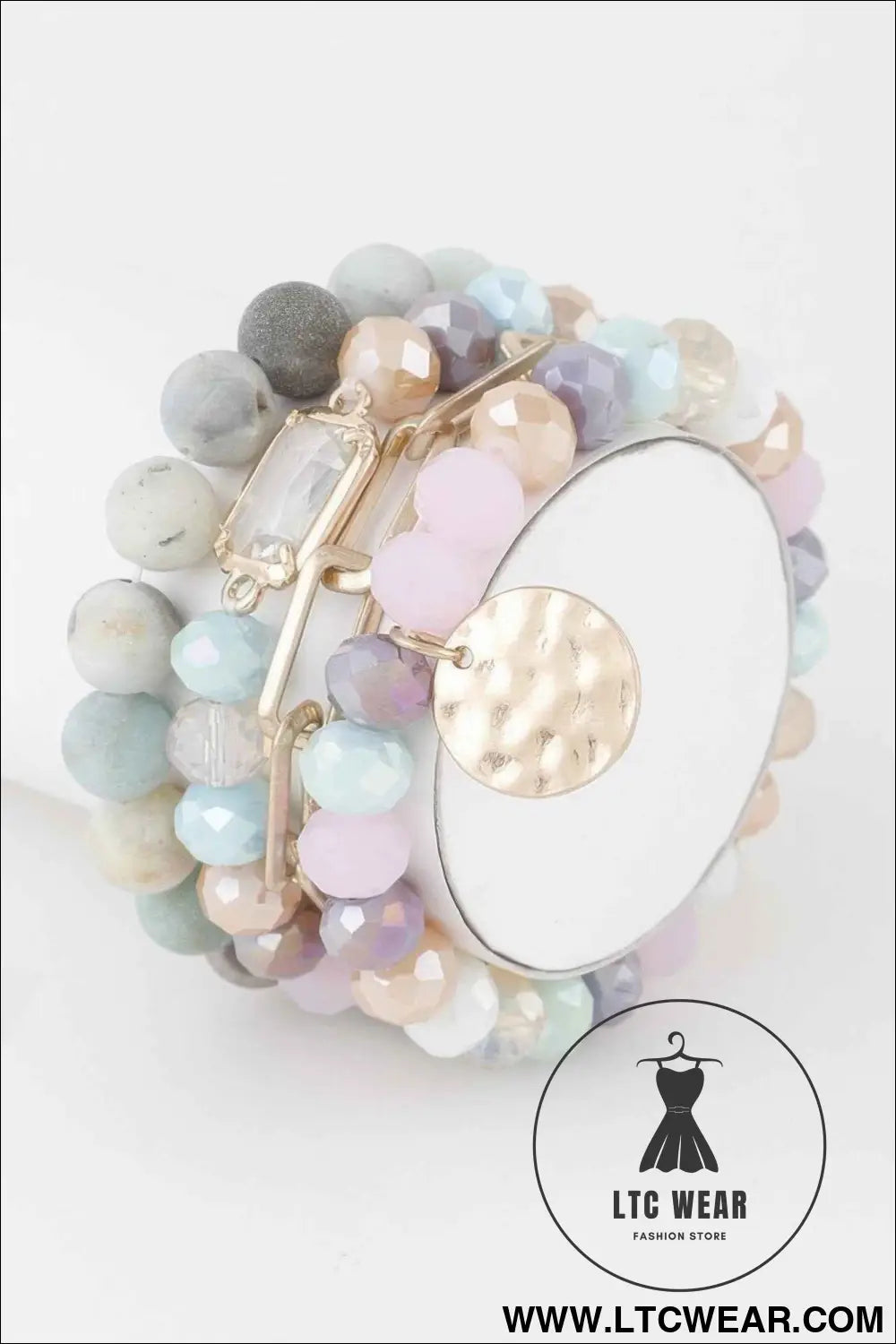 Multi Stone Crystal Beaded Bracelet